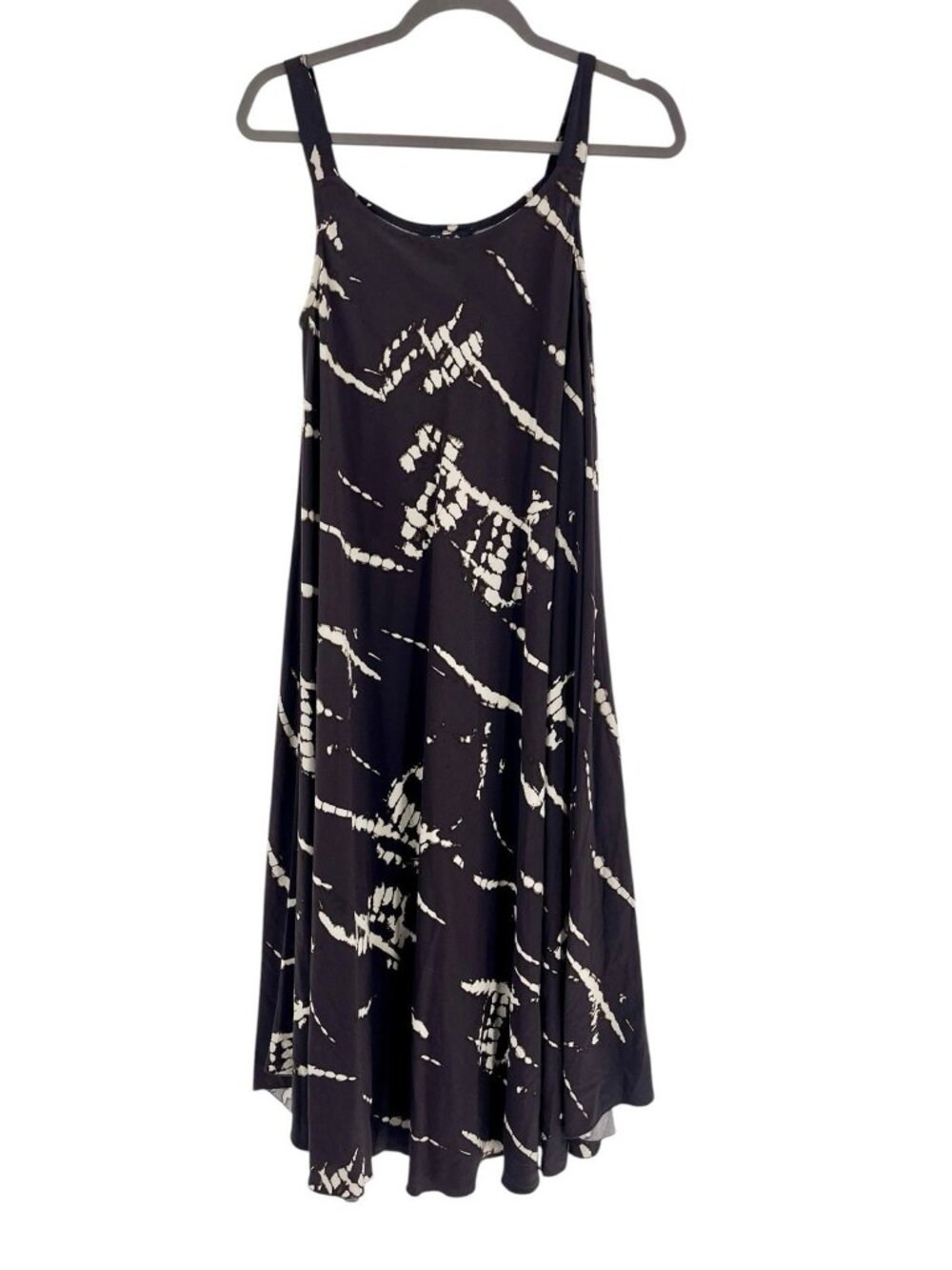 CHARLIE B Women's Black Geo Tie Dye Tank Maxi Dress NWT Small